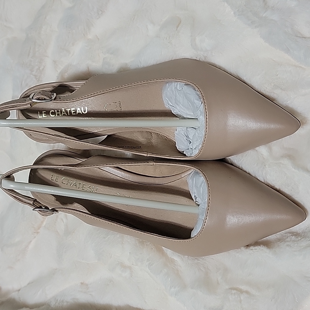 Le Chateau Slingback Block Heels Sandals
